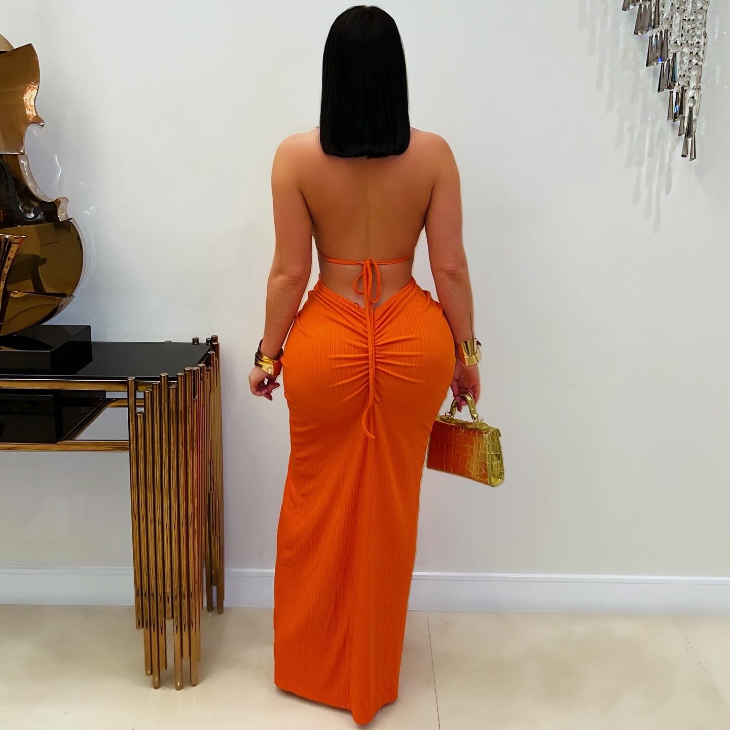 Cancun rope maxi dress (Orange)