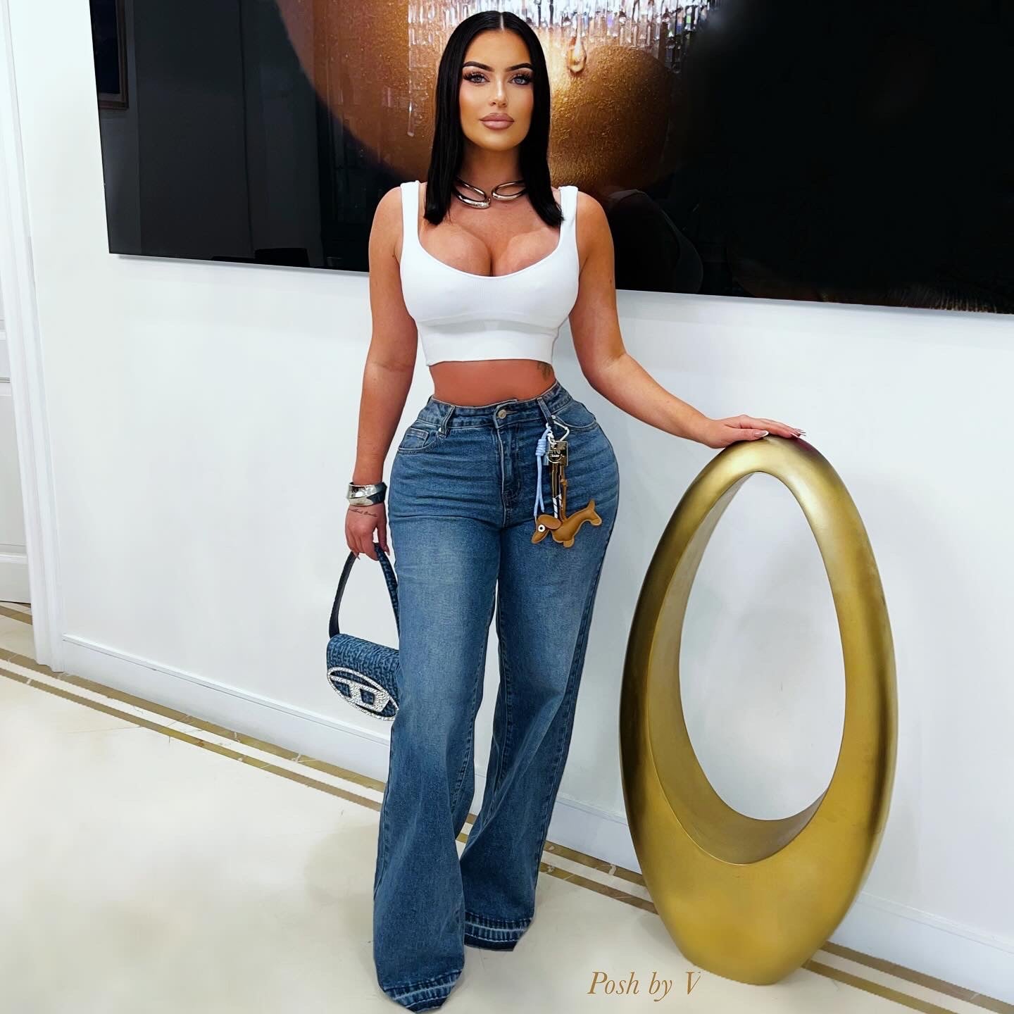 Malia jeans w/charm (Blue)