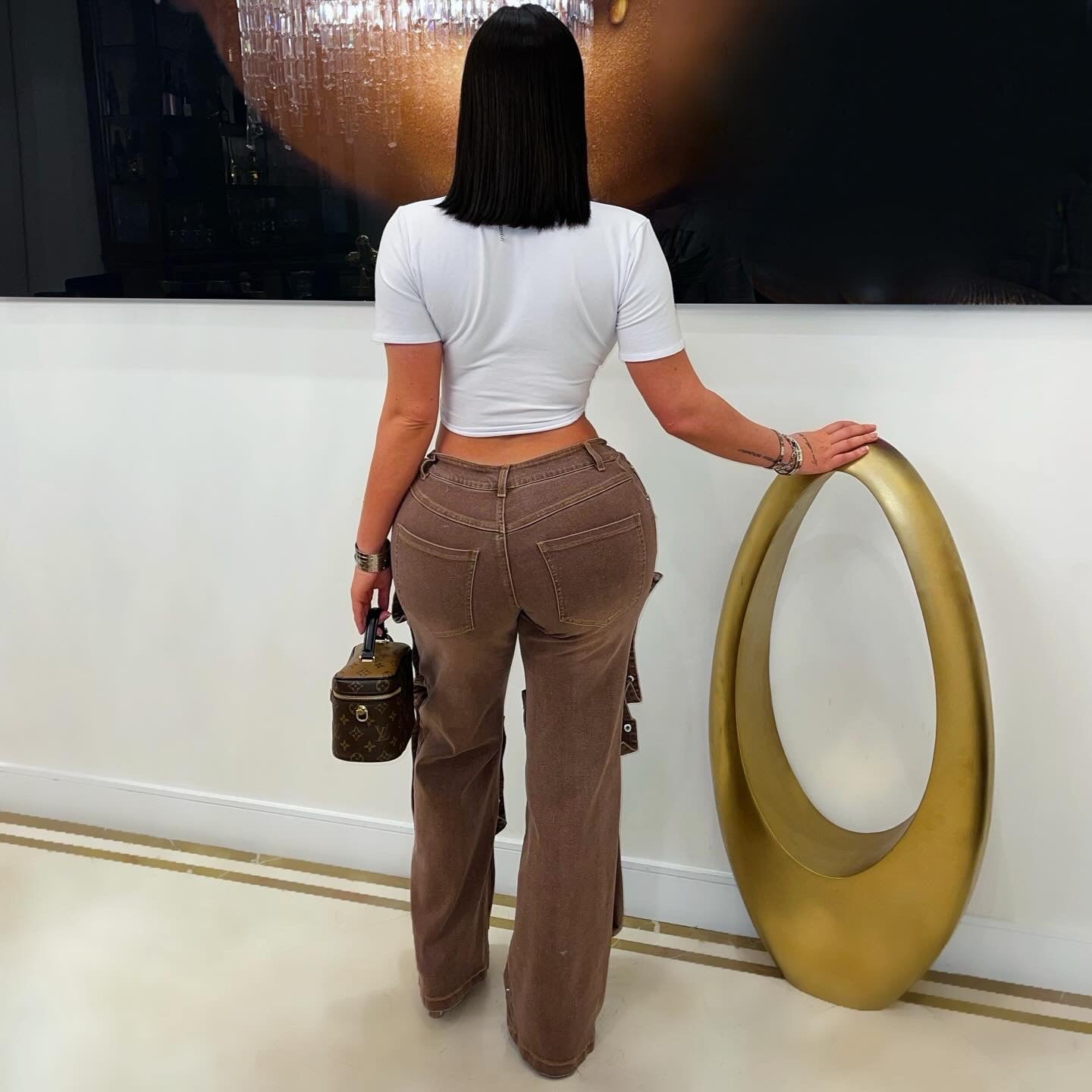 Couture snap jeans (Brown)