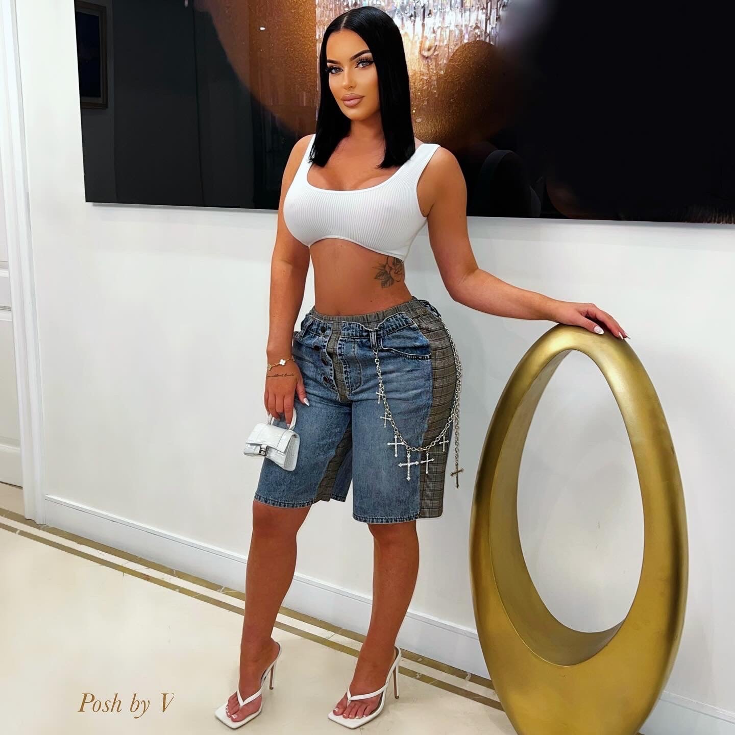 Nera crop top (White)