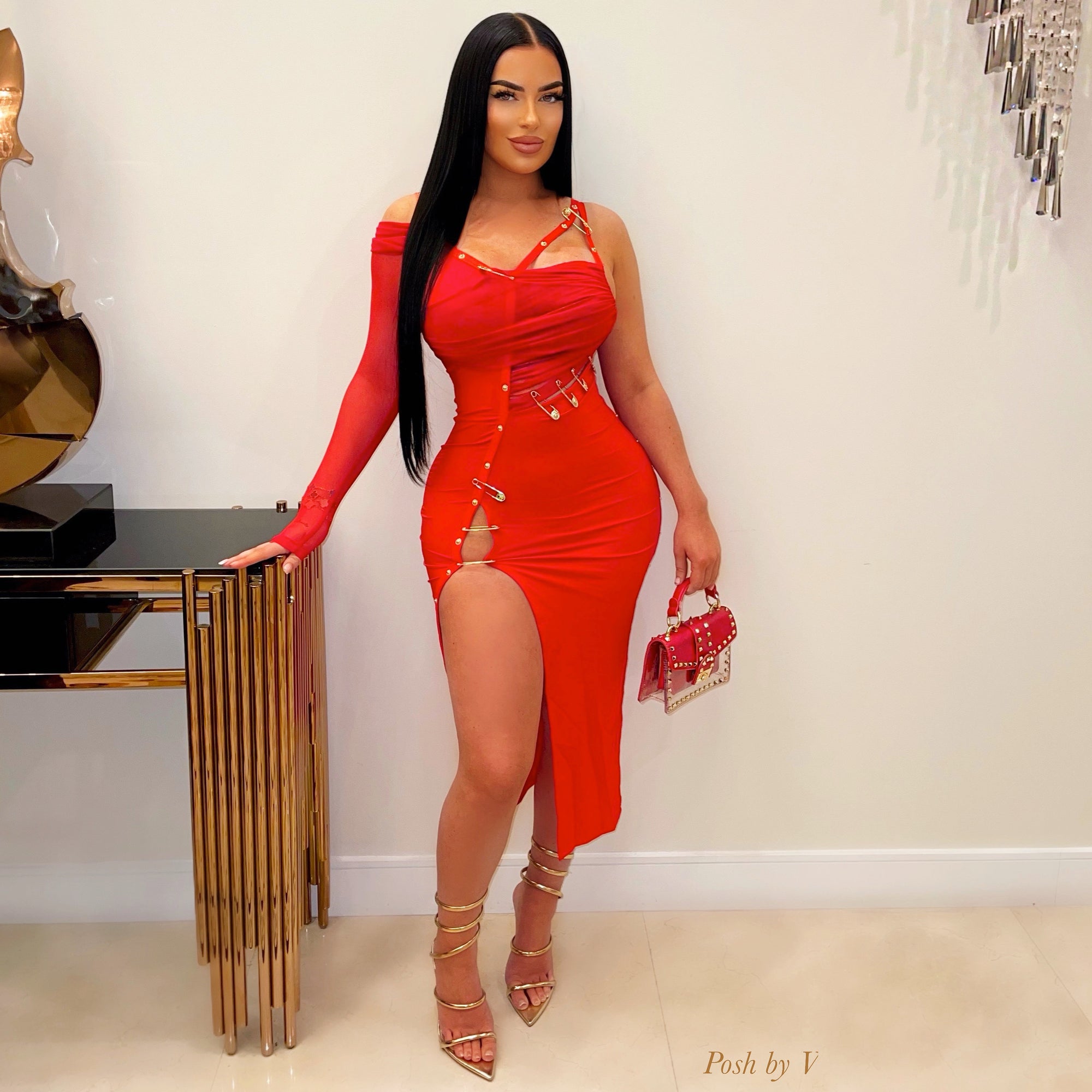 Setai midi dress (Red)