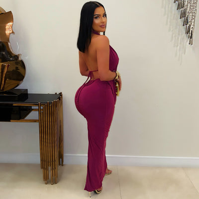 Rumi maxi dress (Magenta)