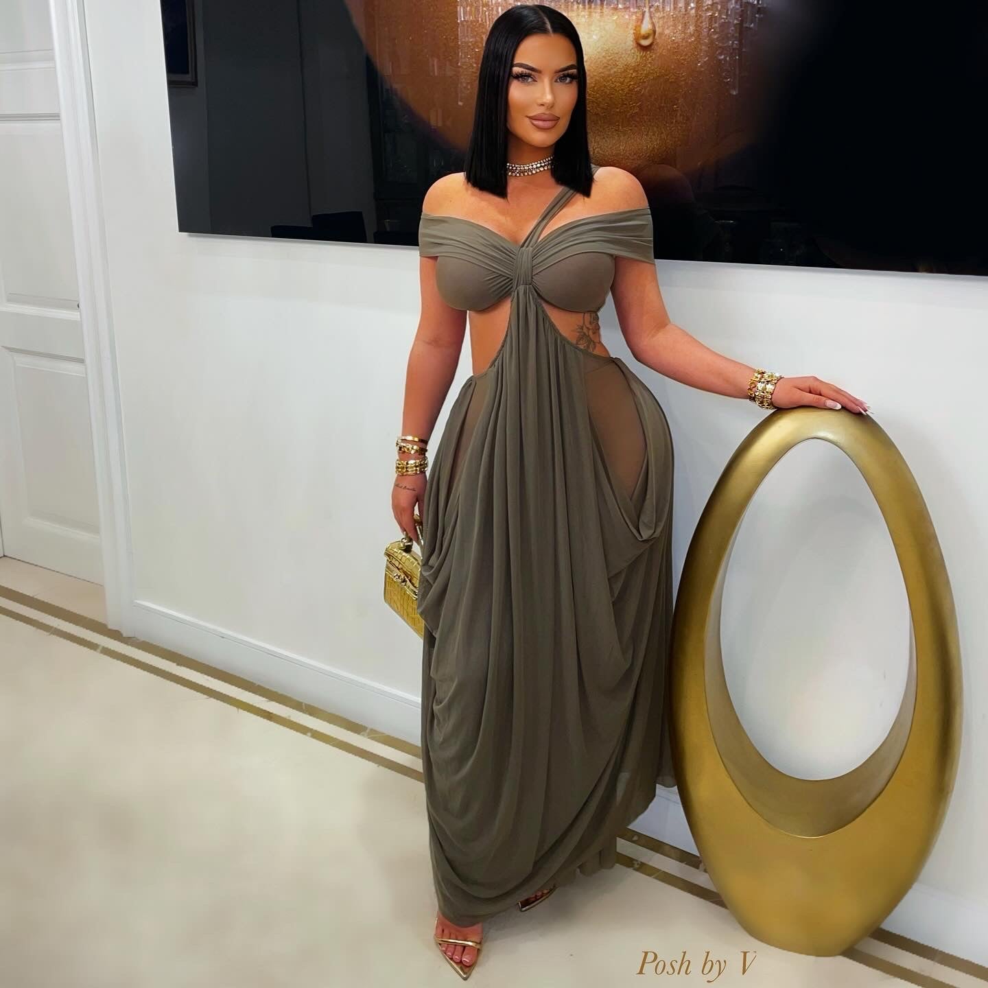 Lavae maxi dress (Brown)