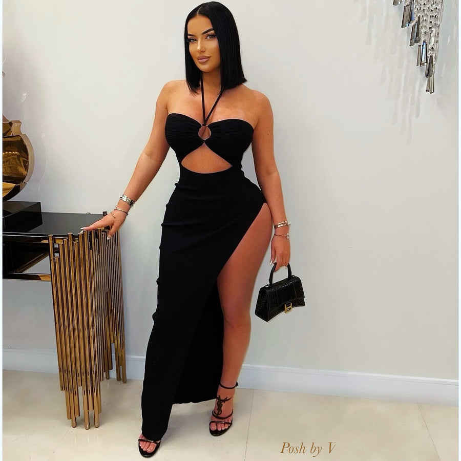 Anita rib dress (Black)