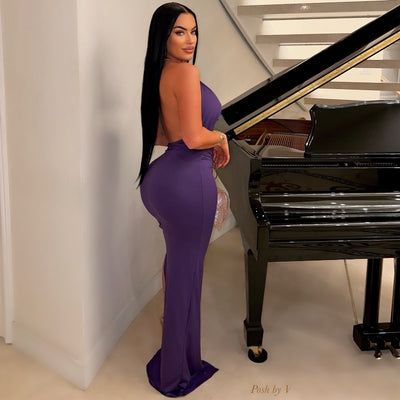 Voseire glam dress (Purple)