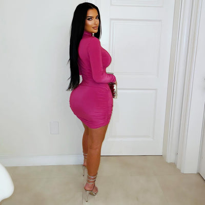 Yves mini dress (Pink/silver)