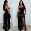 Zala fringe glam dress (Black)
