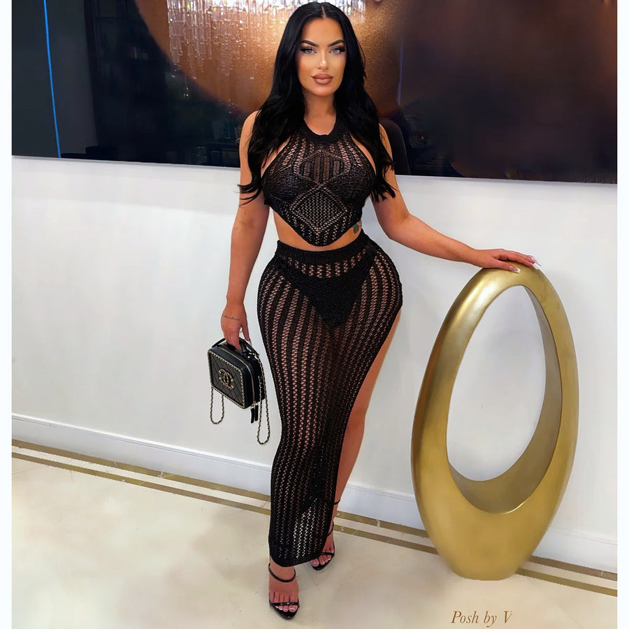 Eslia skirt set (Black)