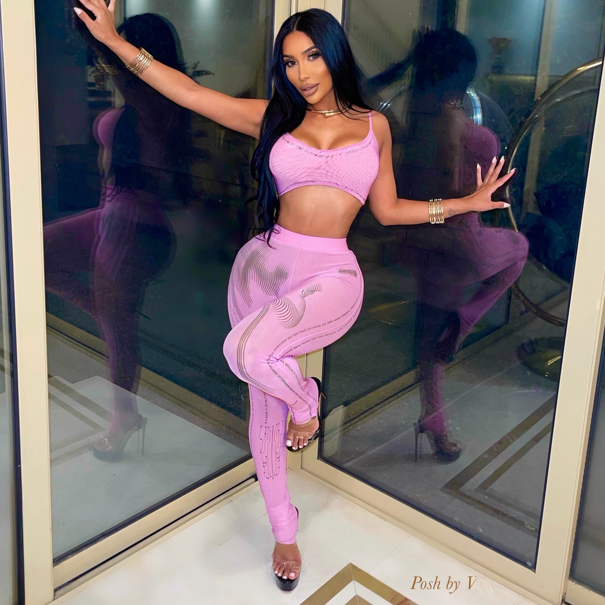 Body muse leggings set (Pink)