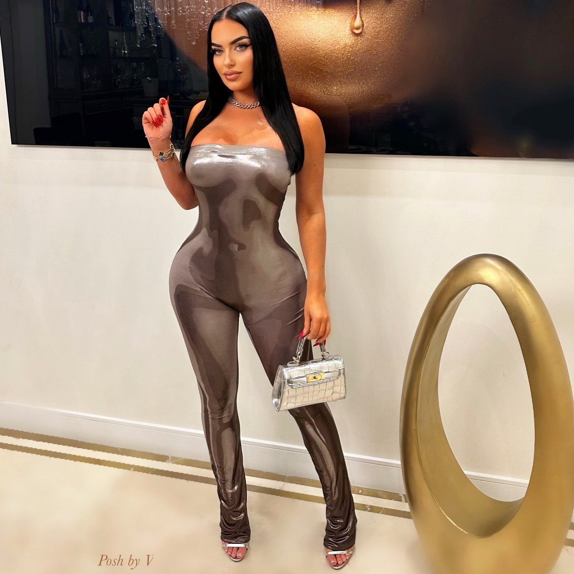 Opal jumpsuit (Grey/silver)