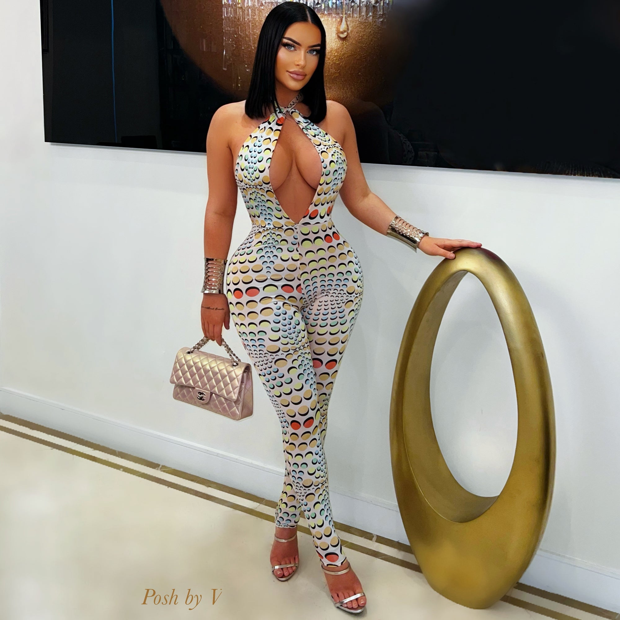 Reign jumpsuit (White multi)