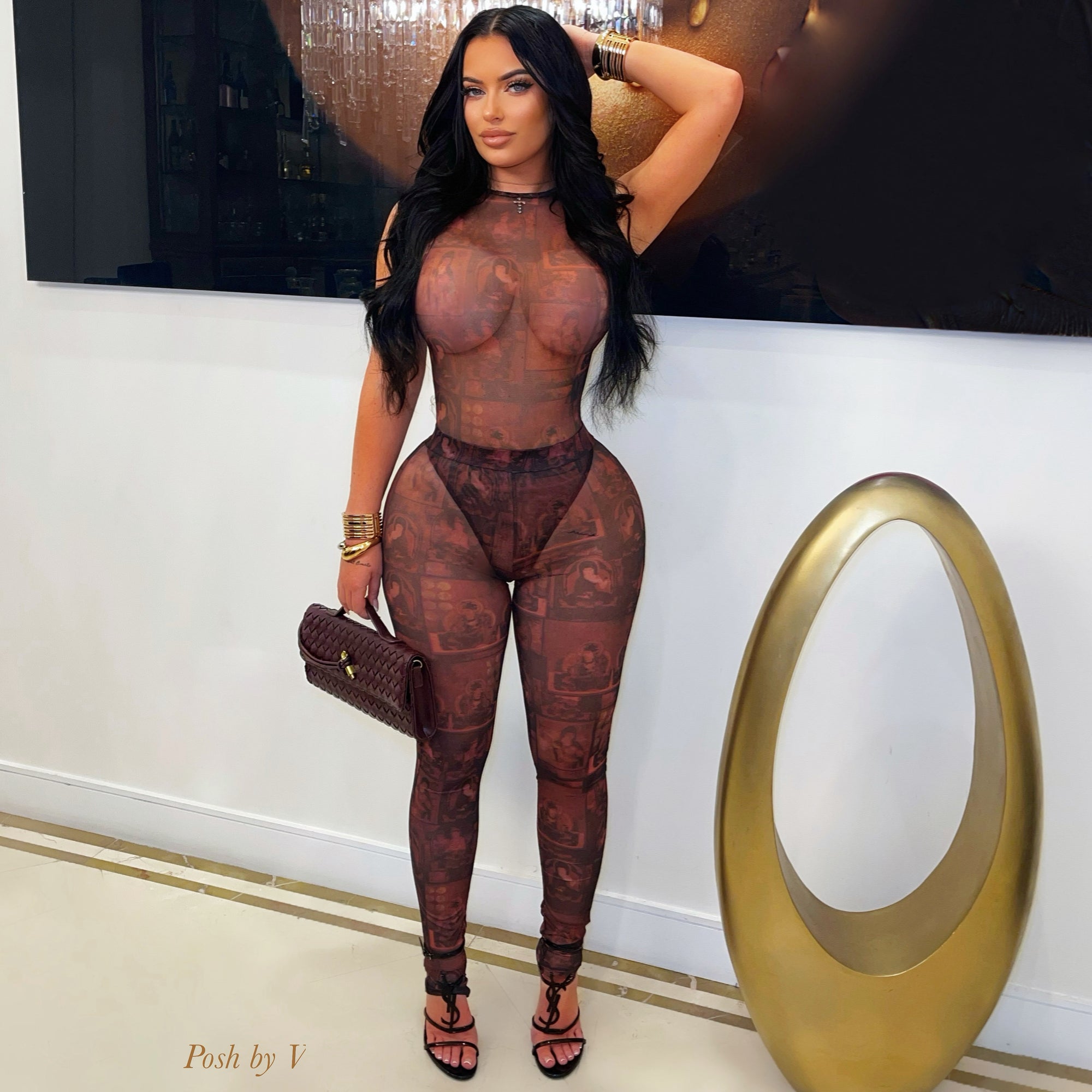 Body muse leggings set (Wine)