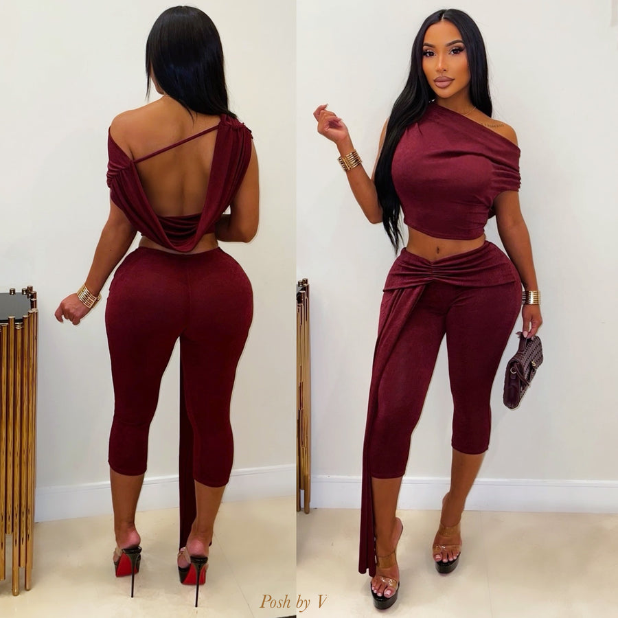 Essue leggings set (Wine)