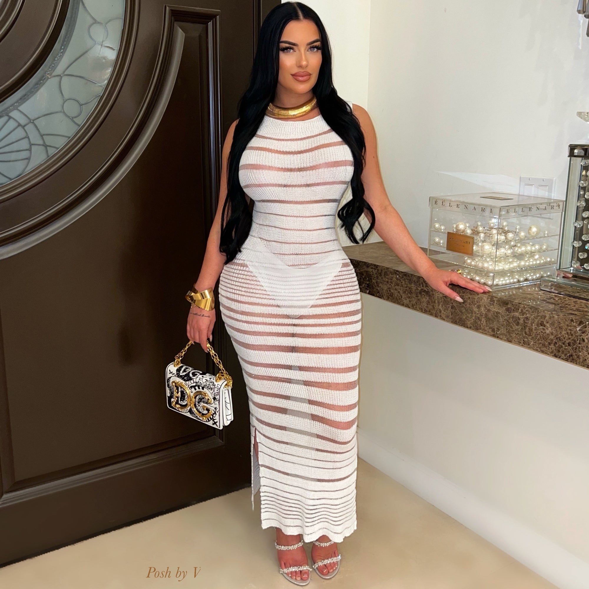 Alice knit dress (White)