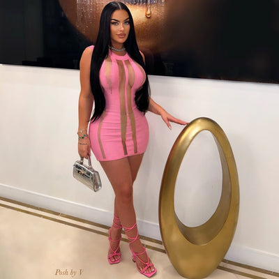Ashley mini dress (Pink)