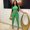 Delia knit jumpsuit (Green)