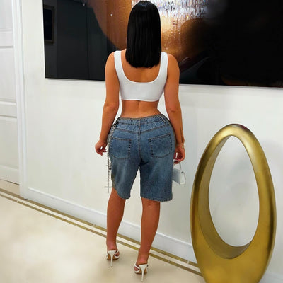Nera crop top (White)