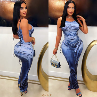 Body wave maxi dress (Pink)