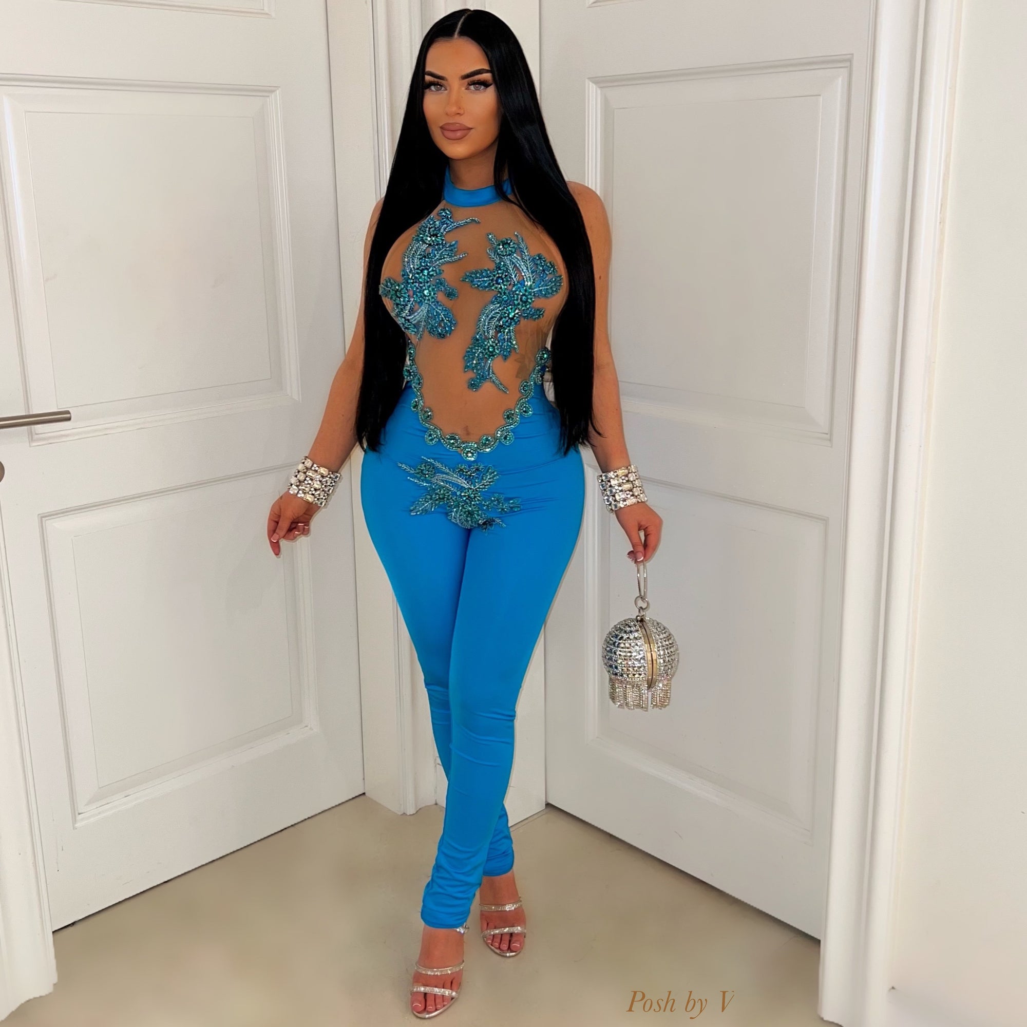 Galore glam jumpsuit (Blue)