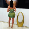 Beulah corset mini dress (Green)
