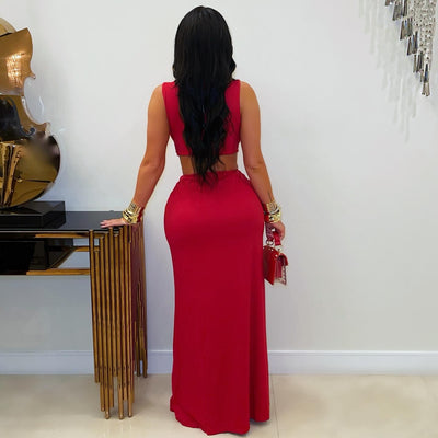 Magnolia maxi dress (Red)