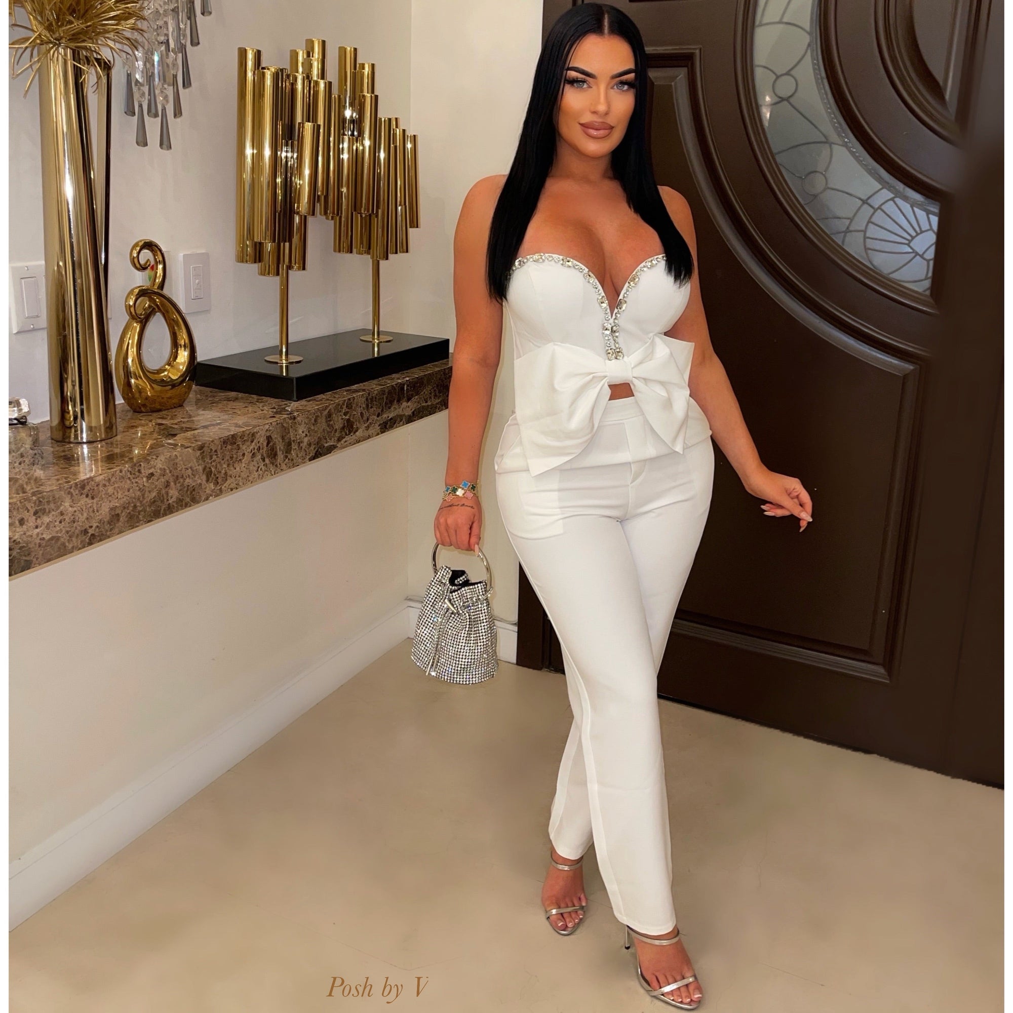 Ellea glam pants set (Red)