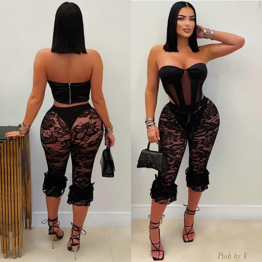 Reana caged top (Black)