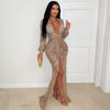 Iman leopard maxi dress (Nude/brown)