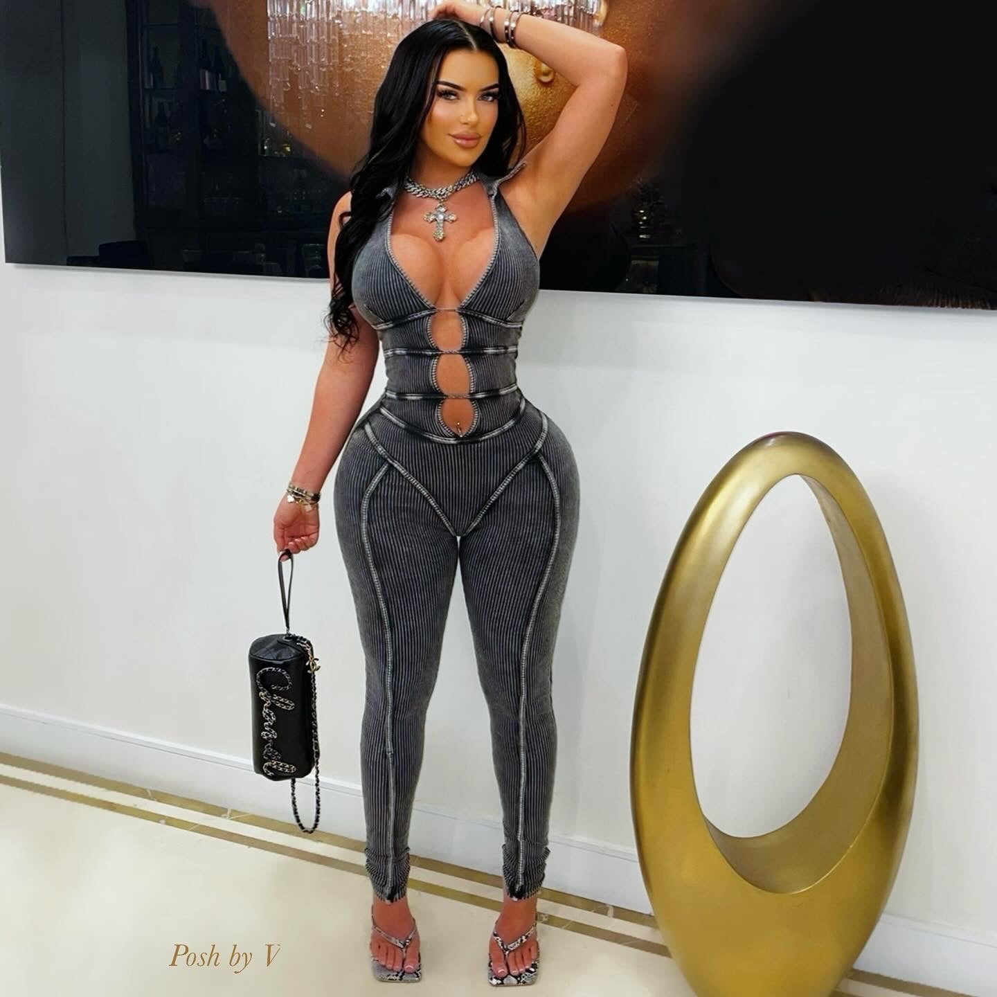 Isala rib jumpsuit (Black)