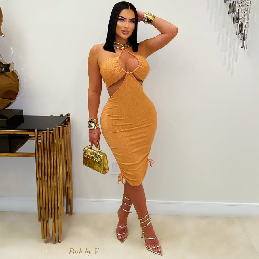 Terra midi dress (Orange)