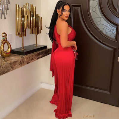 Georgina palazzo jumpsuit (Red)