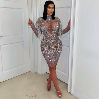 Paloma crystal dress (Silver)