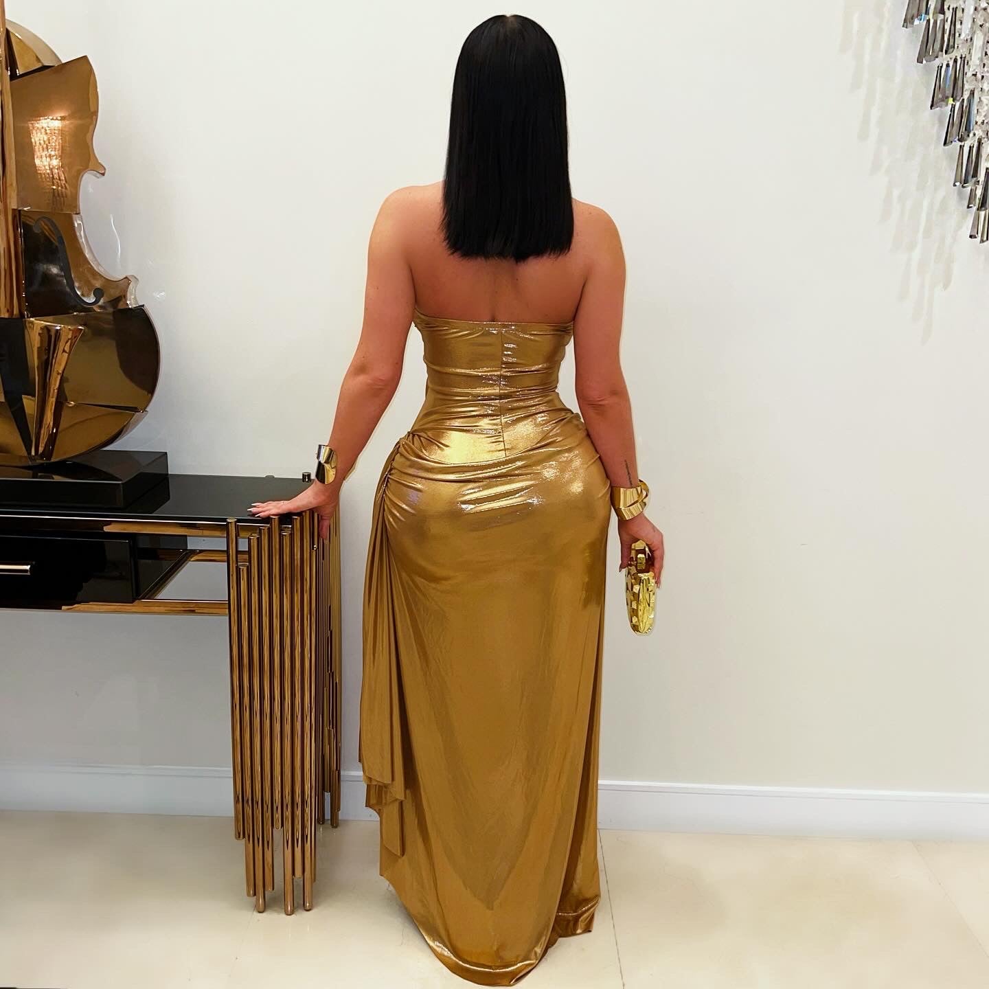 Viva glam maxi dress (Bronze/Gold)
