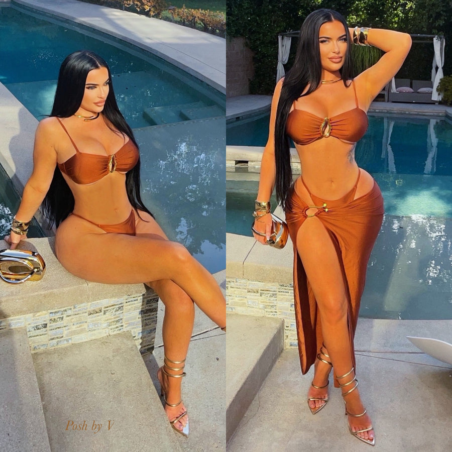 Malibu bikini set w/skirt (Bronze)
