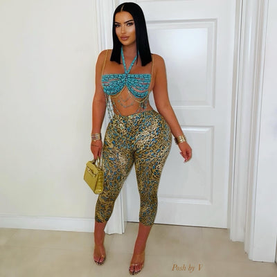 Lua beaded top (Aqua)
