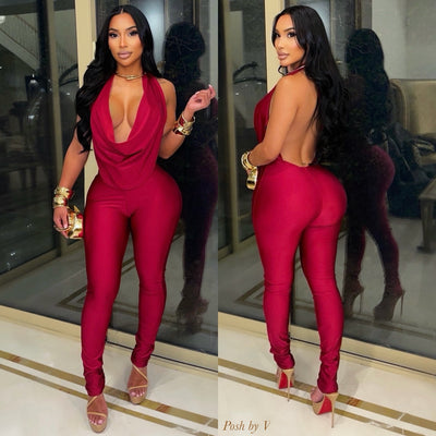 Shera cowl jumpsuit (Brown)