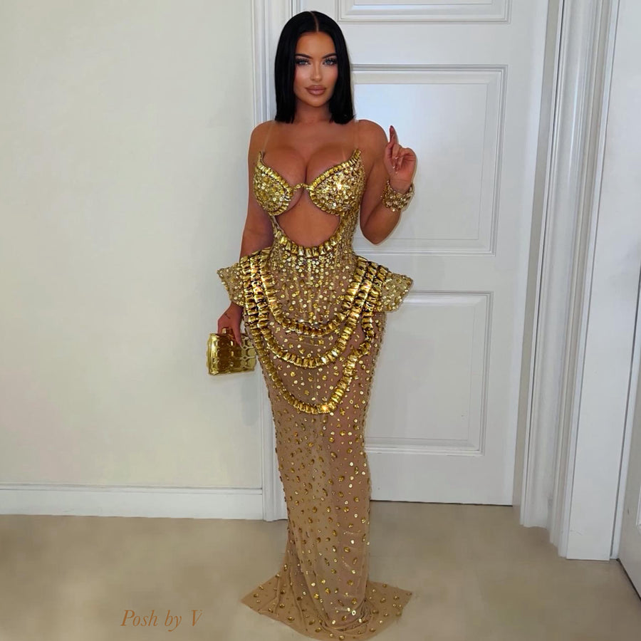 Anaija crystal dress (Gold)
