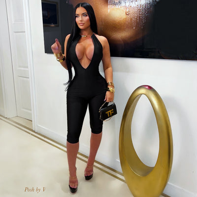 Hania jumpsuit (Black/gold)