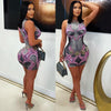 Tati body mini dress (Grey/purple)