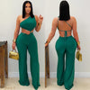 Terra palazzo jumpsuit (Green/gold)
