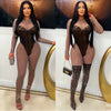 Deja corset jumpsuit (Taupe/bronze)