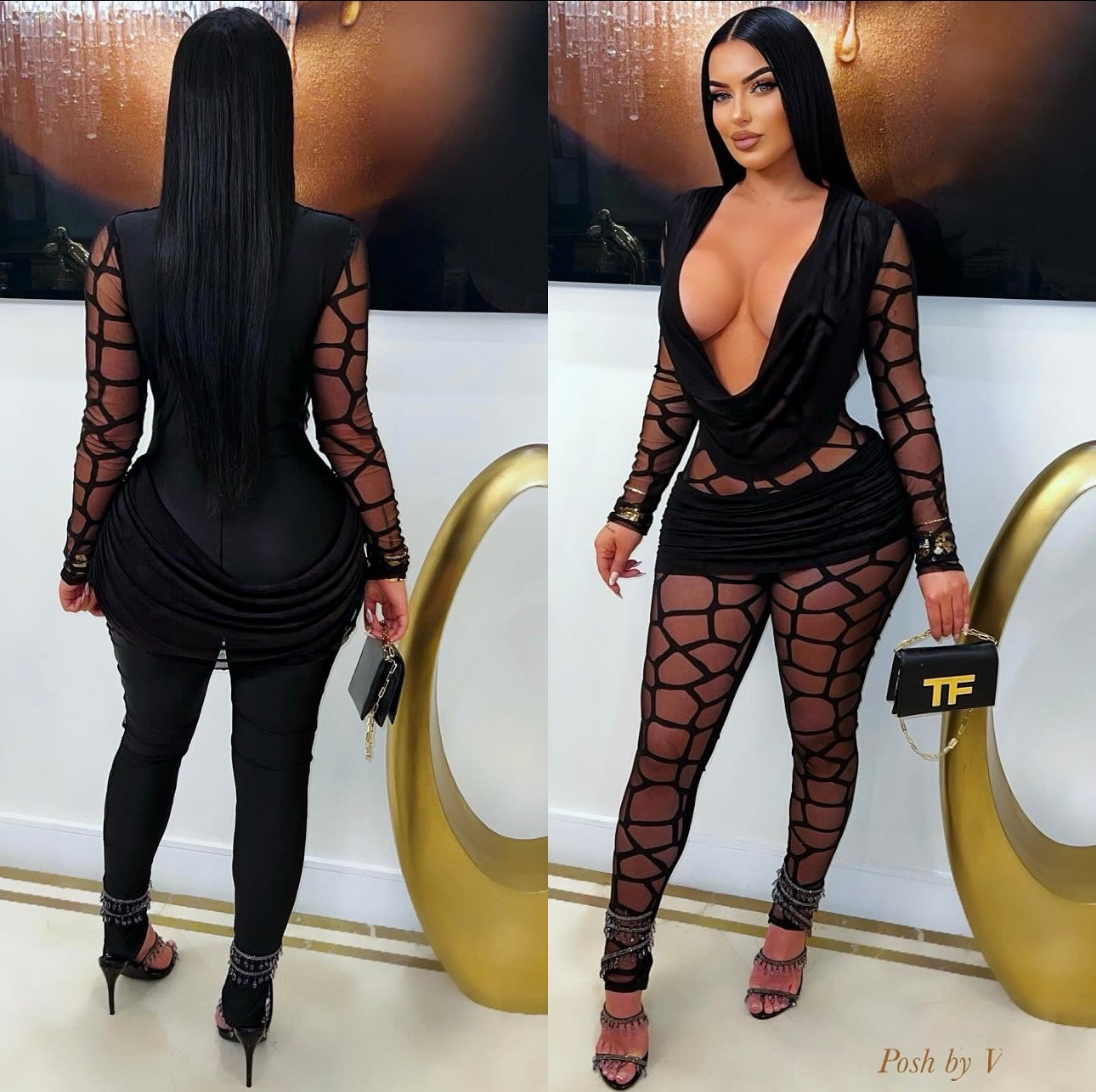 Bolivia lace jumpsuit (Black)