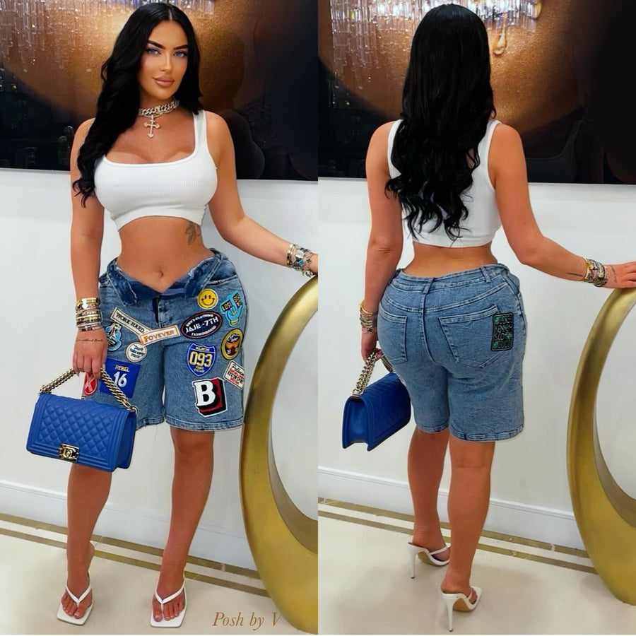 Feen cut out jeans (Blue)