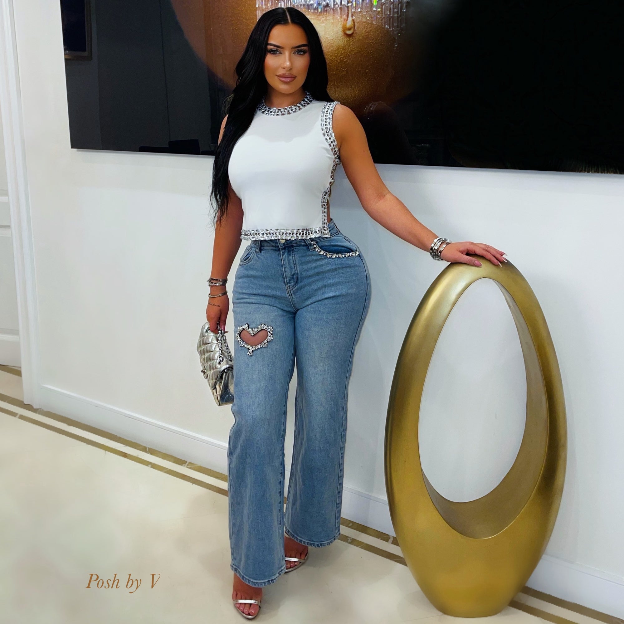 Forever heart jeans (Blue)