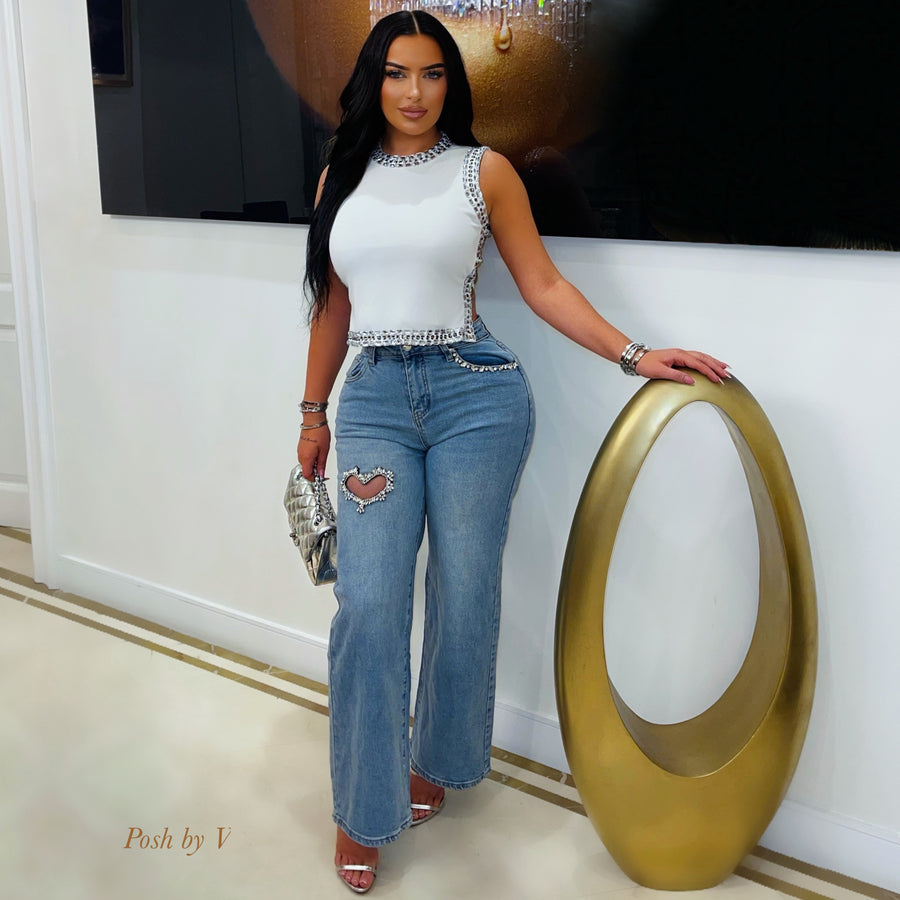 Forever heart jeans (Blue)