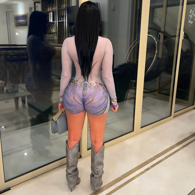 Astonishing beauty romper (Nude multi)