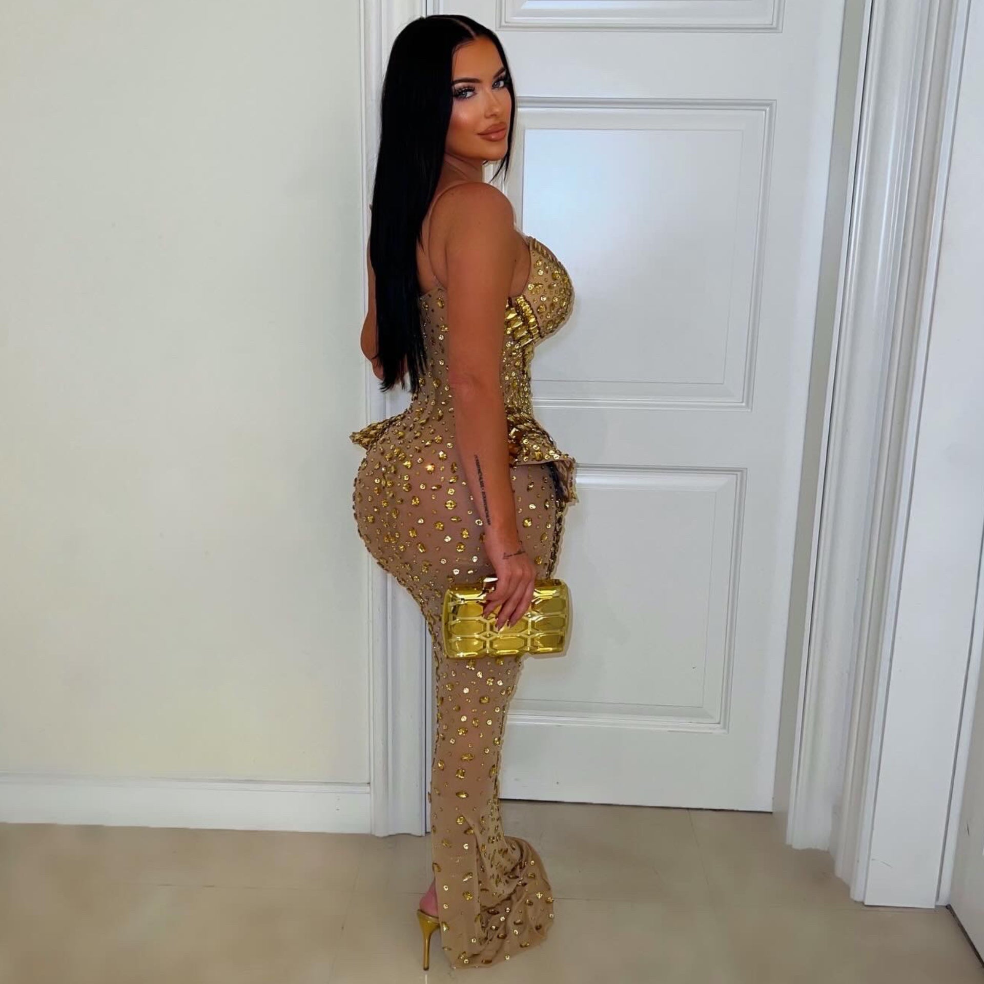 Anaija crystal dress (Black)