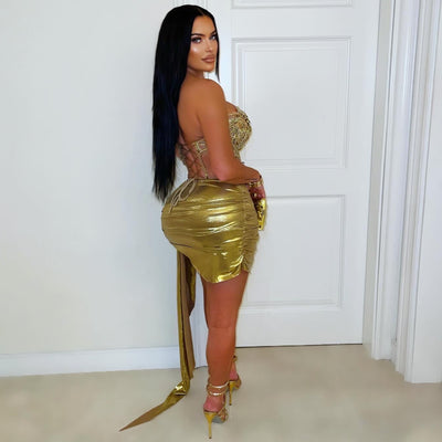 Kesse corset skirt set (Gold)