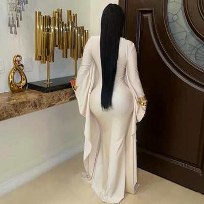 nude maxi dress Silhouette maxi dress (Nude)