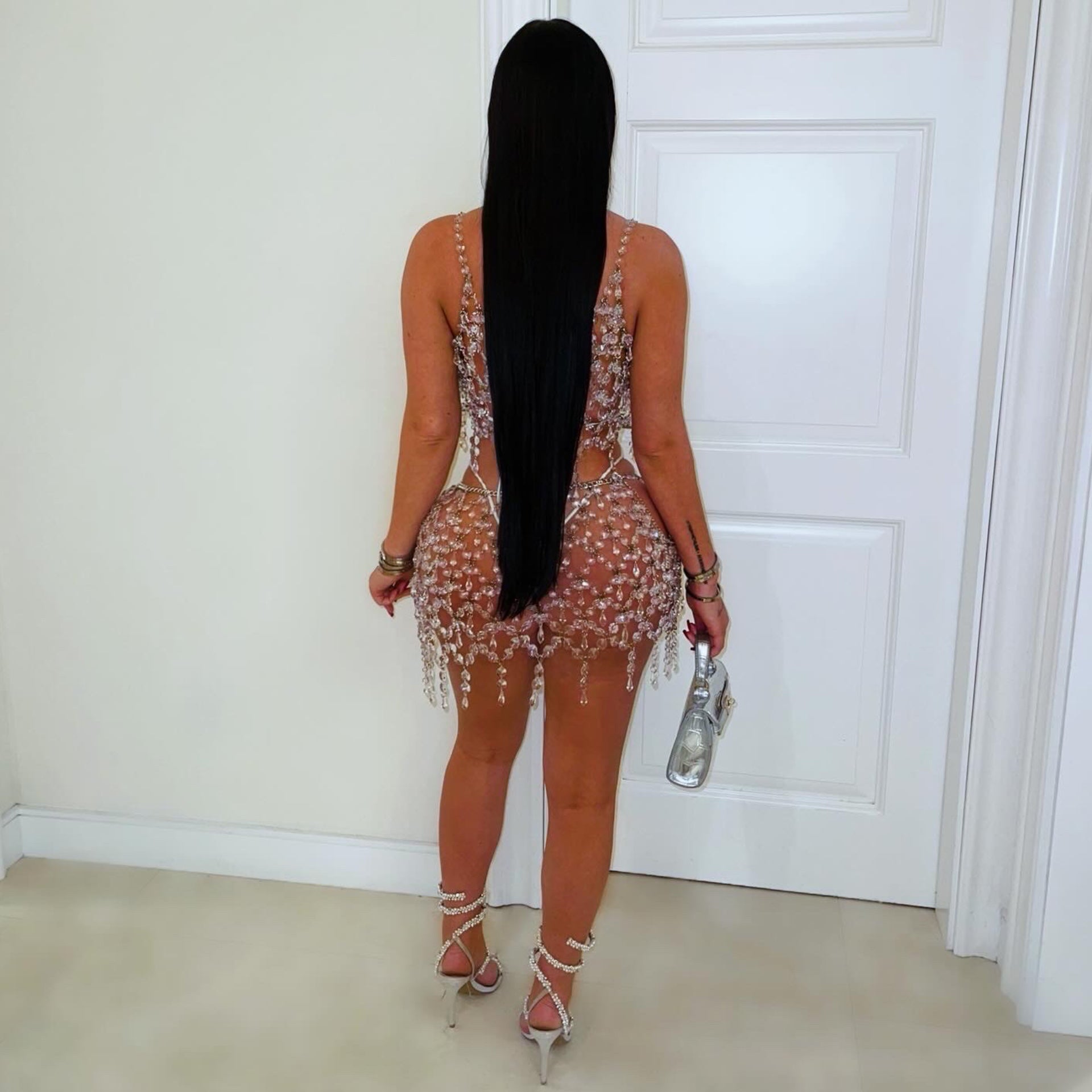 Chrome bikini (Silver/white)